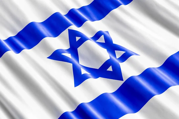 Bandeira de Israel fundo, renderização 3D — Fotografia de Stock