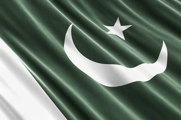 Pakistanska flaggan bakgrund, 3d-rendering — Stockfoto