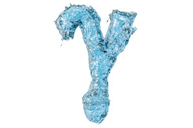 Su Yunanca Harf Gama, 3d render