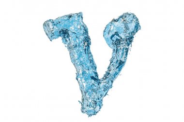 Su Yunanca harf nu, 3d render