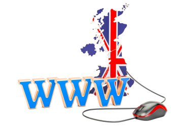 Internet ağ İngiltere kavram. 3D render