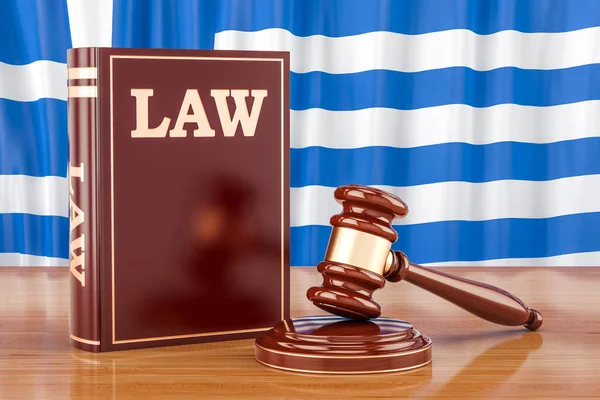 希腊法律和司法概念, 3d 渲染 — 图库照片