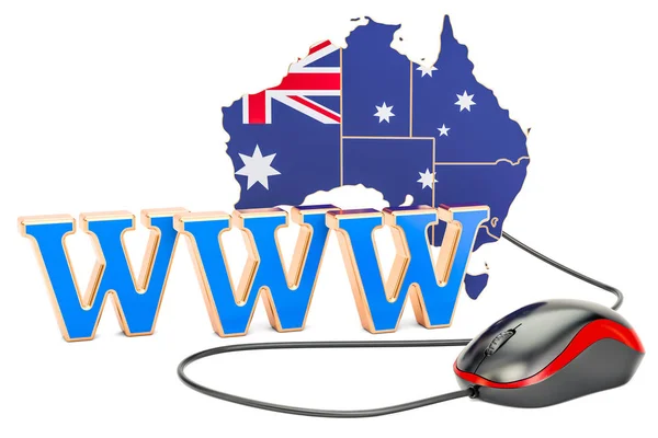 Red de Internet en Australia concepto. Renderizado 3D — Foto de Stock