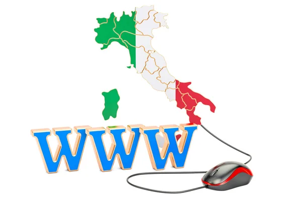 Internet-Netzwerk in Italien Konzept. 3D-Darstellung — Stockfoto