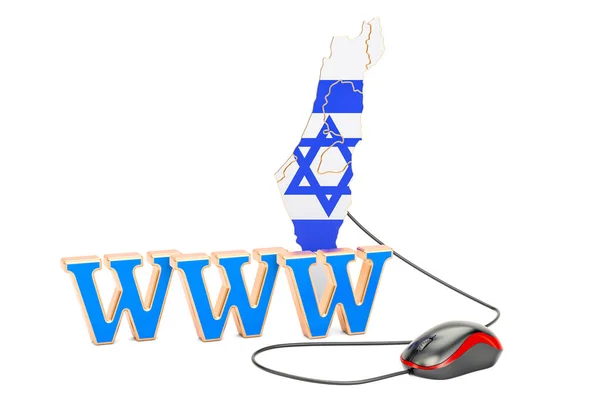 Internetová síť v Izraeli konceptu. 3D vykreslování — Stock fotografie