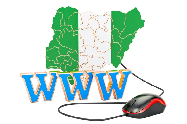 ナイジェリア コンセプトのインターネット ネットワーク。3 d レンダリング — ストック写真