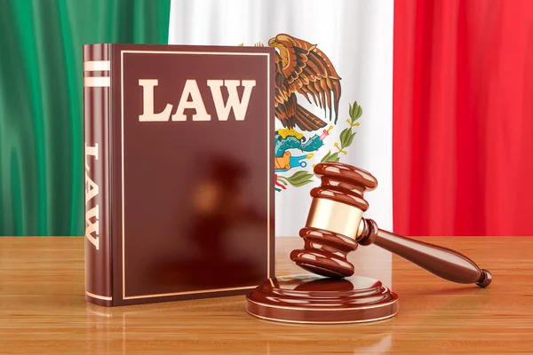 Ley mexicana y concepto de justicia, representación 3D —  Fotos de Stock