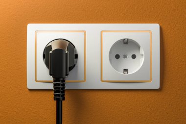 Güç kablosunu elektrik takõn. 3D render