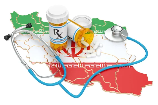 Salud en Irán concepto, representación 3D — Foto de Stock