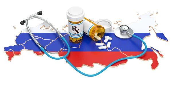 Salud en Rusia concepto, representación 3D —  Fotos de Stock