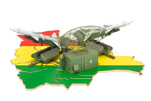 Concepto de sistema de defensa de misiles bolivianos, renderizado 3D — Foto de Stock