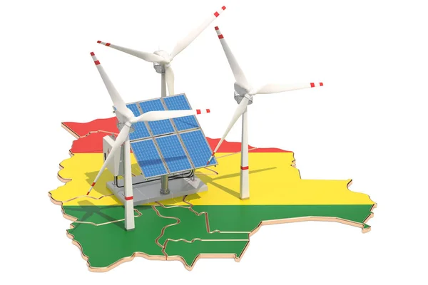 신 재생 에너지와 볼리비아, 지속 가능한 개발 개념 — 스톡 사진