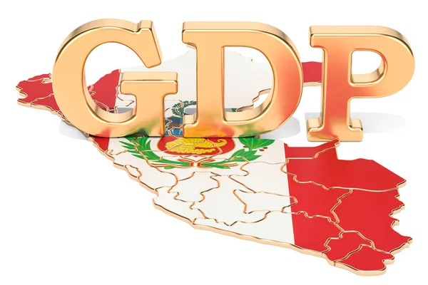 Bruttó hazai termék Gdp Peru koncepció, 3d-leképezés — Stock Fotó