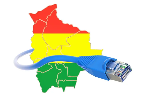 Conexión a Internet en Bolivia concepto. Renderizado 3D — Foto de Stock