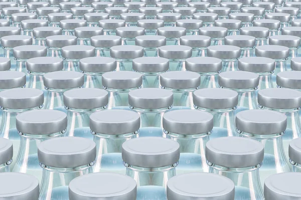 Bakgrund Från Mjölk Glasflaskor Rendering — Stockfoto