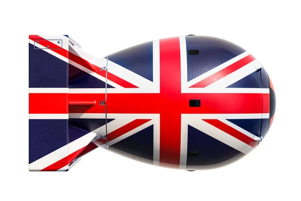 British Nuclear Weapon Concept Rendering Isolated White Background — Stock Photo, Image