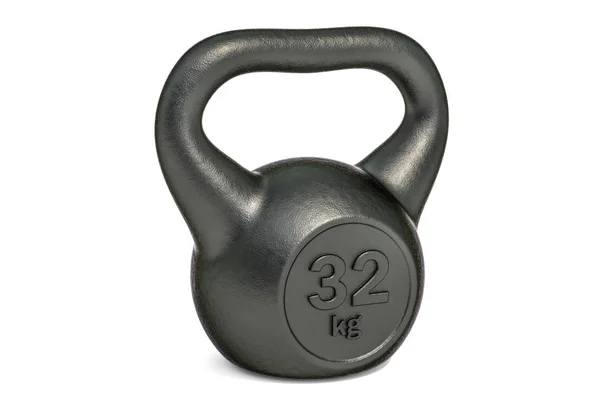 Kettlebell Beyaz Arka Plan Üzerinde Izole Render — Stok fotoğraf