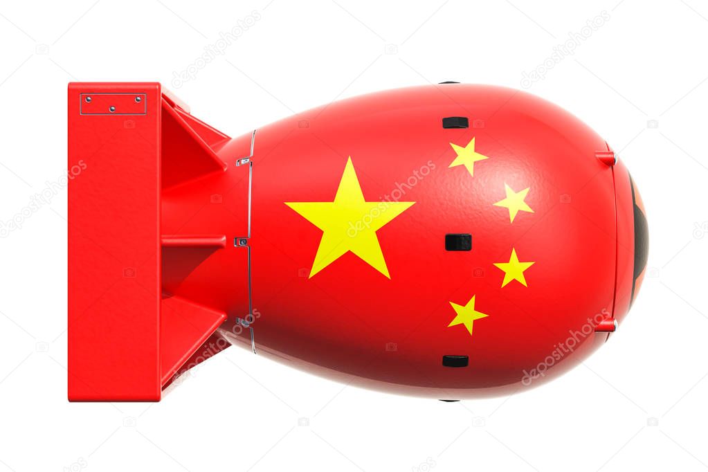 Chinese nuclear weapon concept, 3D rendering