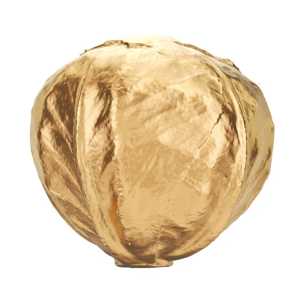 Золотая капуста, 3d рендеринг — стоковое фото