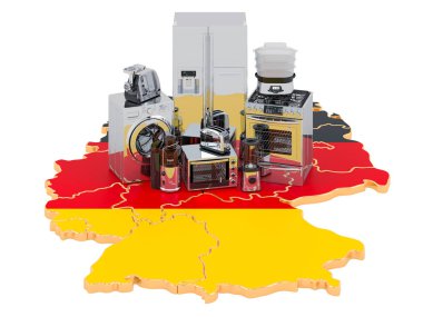 Almanya haritasında mutfak ve ev aletleri