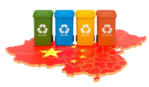 Ανακύκλωση αποβλήτων στην Κίνα — Φωτογραφία Αρχείου