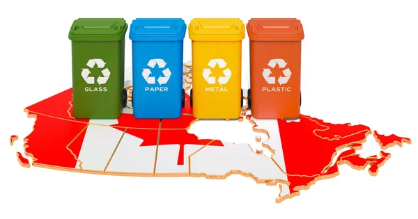 Reciclaje de desechos en Canadá — Foto de Stock