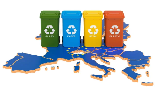 Reciclaje de residuos en la Unión Europea —  Fotos de Stock
