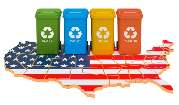 Переработка отходов в США . — стоковое фото