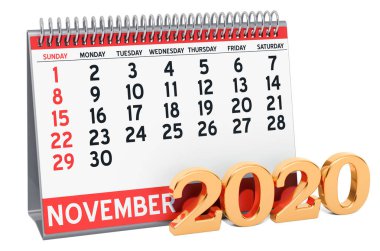 Kasım 2020 Masa Takvimi, 3d oluşturma