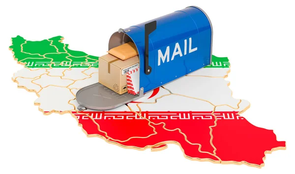 Postafiók az iráni térképen — Stock Fotó