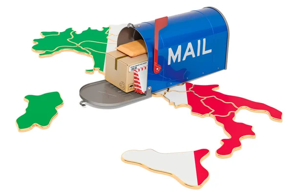 Mailbox sulla mappa italiana — Foto Stock