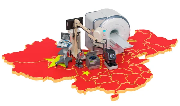 Çin 'de tıbbi teşhis ve araştırma, 3D görüntüleme — Stok fotoğraf