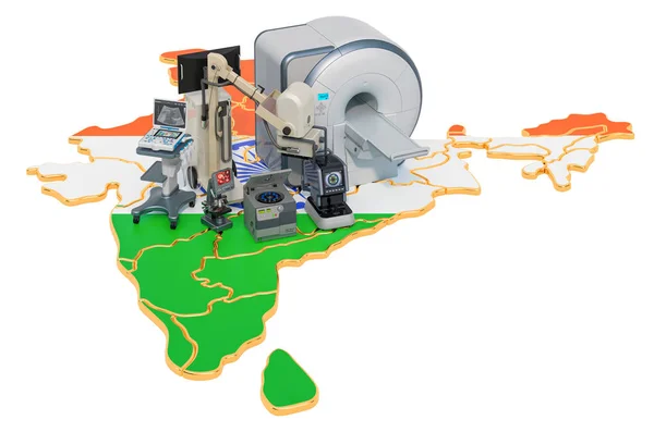 Lékařská diagnostika a výzkum v Indii, 3D vykreslování — Stock fotografie