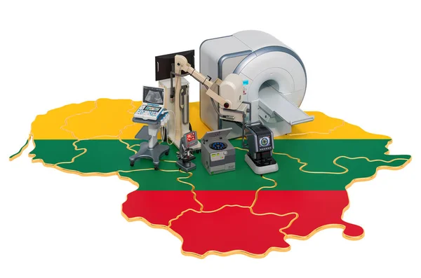 Diagnóstico e investigación médica en Lituania, representación 3D — Foto de Stock