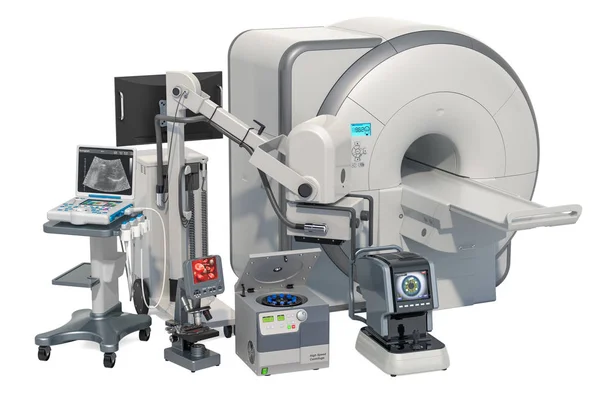 设备的医疗诊断和研究，3D渲染 — 图库照片