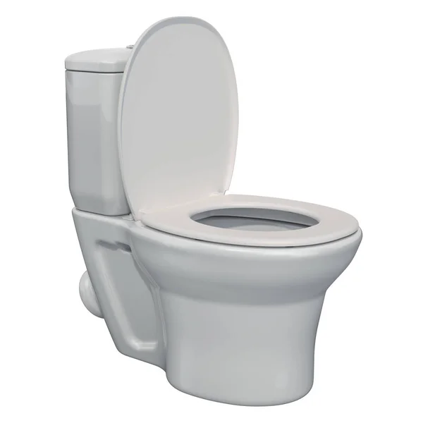 Mangkuk toilet putih, render 3D — Stok Foto