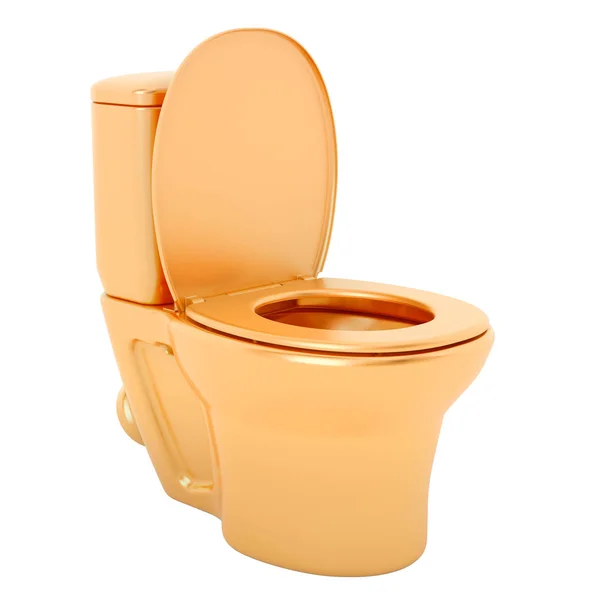 Gouden toiletpot, 3d rendering — Stockfoto