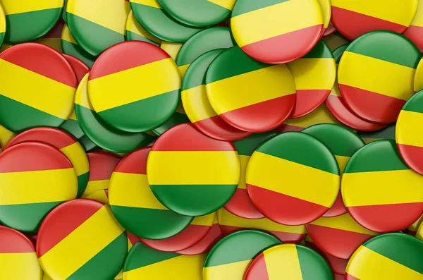 Badges avec drapeau de Bolivie, rendu 3D — Photo