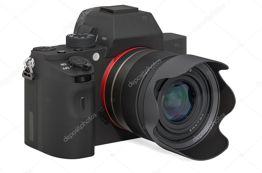 Mirrorless interchangeable-lens camera. Digital camera
