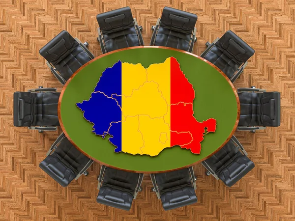 Réunion du gouvernement roumain — Photo