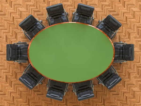 Government Round Table Meeting, 3D rendering