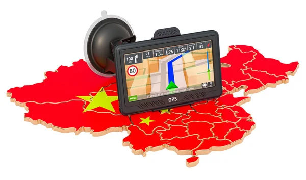 Çin 'de GPS navigasyonu, 3D görüntüleme — Stok fotoğraf
