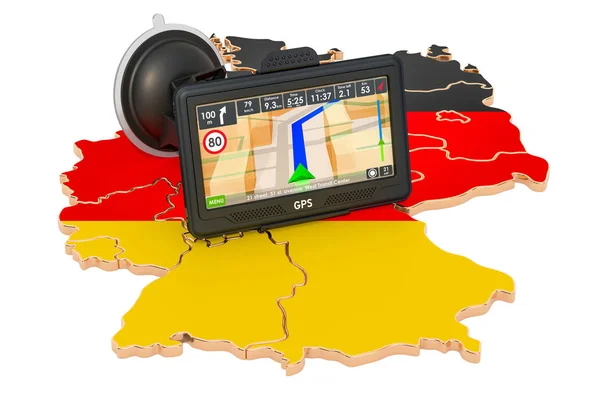 Navegación GPS en Alemania, renderizado 3D — Foto de Stock