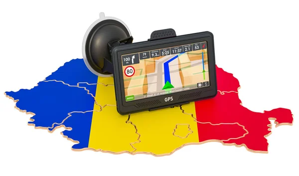 GPS navigation in Romania, 3D rendering — Stock Photo, Image