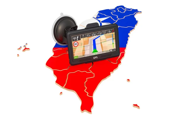 GPS-navigering i Taiwan, 3D-rendering — Stockfoto