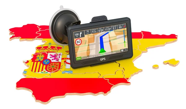 Navegación GPS en España, renderizado 3D —  Fotos de Stock
