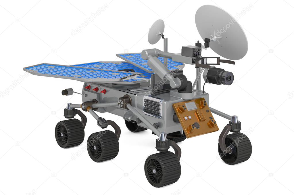 Planetary rover. 3D rendering