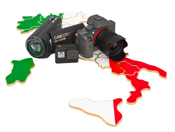 旅行や写真、イタリアでのビデオ撮影 — ストック写真