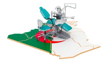 Cezayir 'de dişçilik konsepti, 3D yorumlama