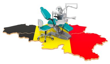 Belçika 'da dişçilik konsepti, 3D yorumlama